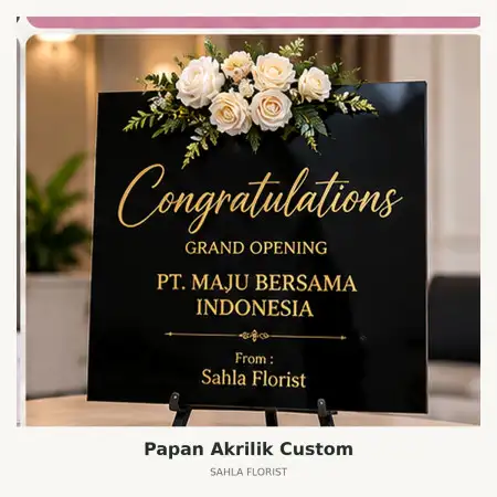 Papan Bunga Akrilik Balikpapan Utara